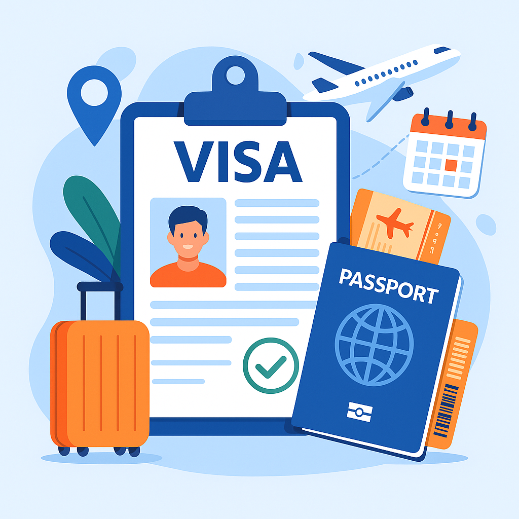 Visa application illustration